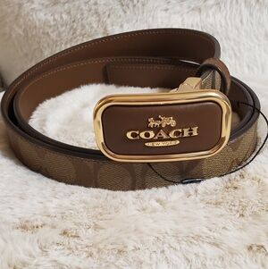 Coach Brown and Gold Women's Belt. NWT